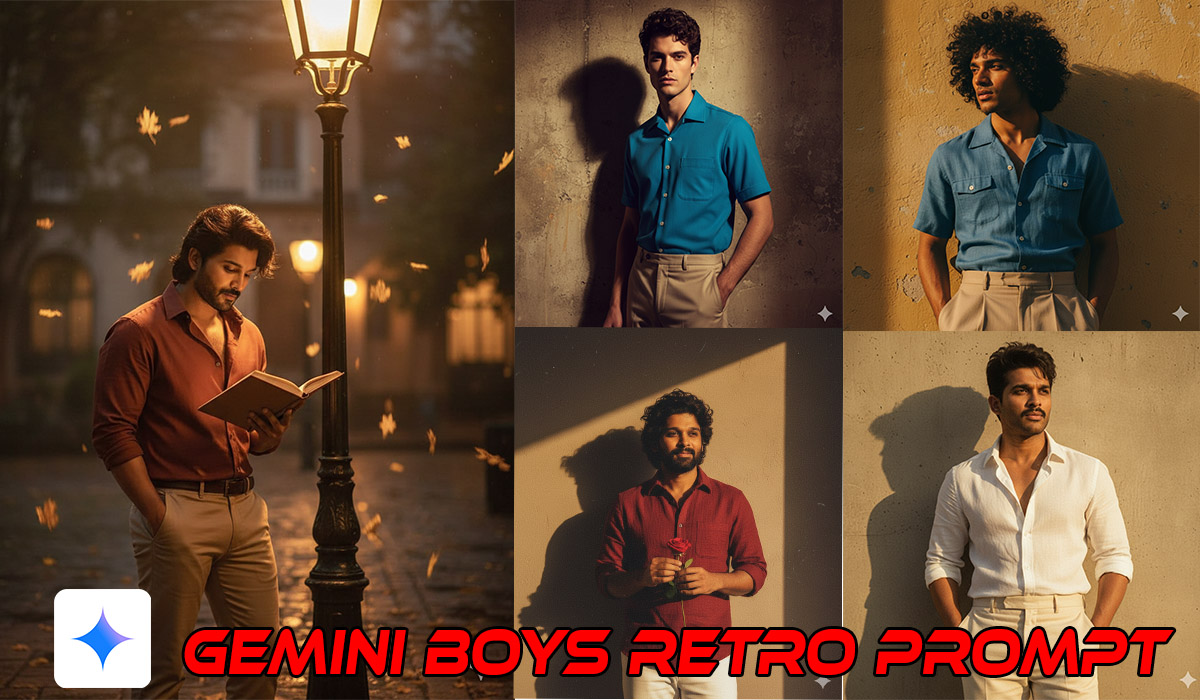 Cover of Gemini Boys Retro Style Ai Photo Editing Prompts