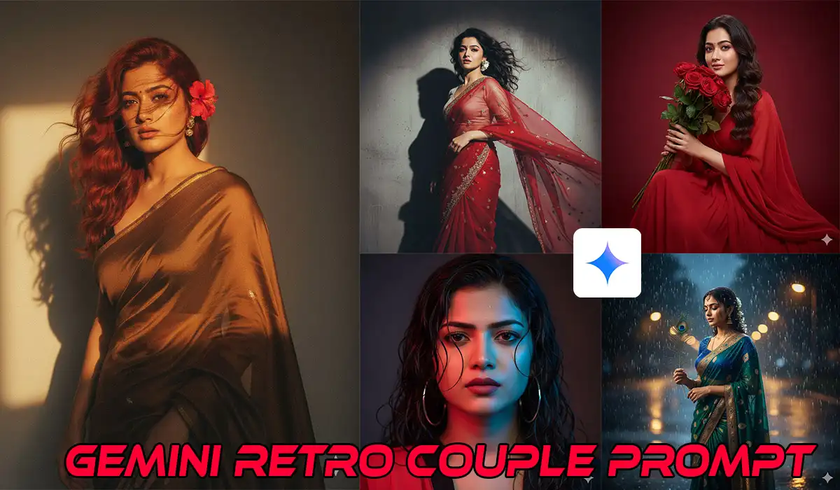 Cover of Gemini Couple Retro Style Ai Photo Editing Prompts